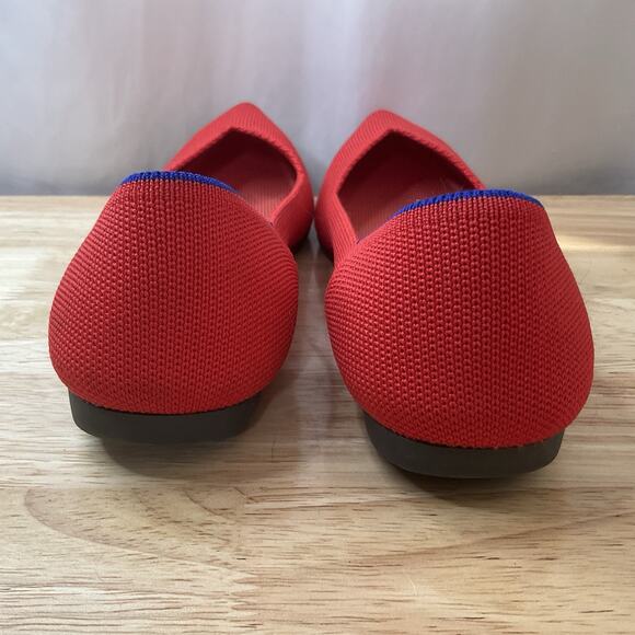 Rothy's "The Point" Pointed Toe Red Slip On Flats Shoes Women’s 7.5 Pre Owned - Picture 7 of 11